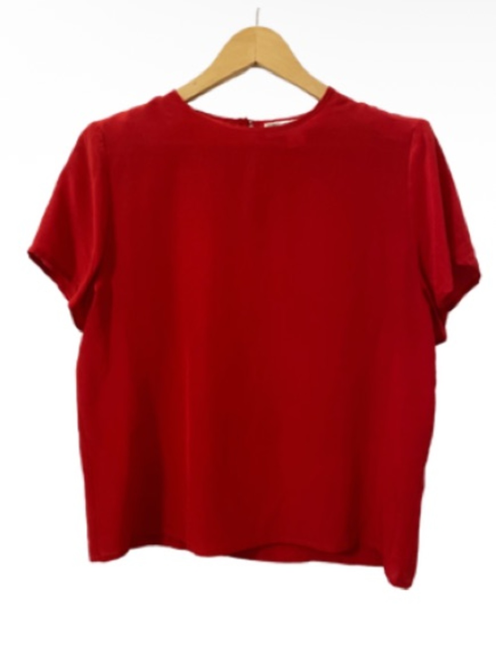 Vintage Red Silk Women's Top
